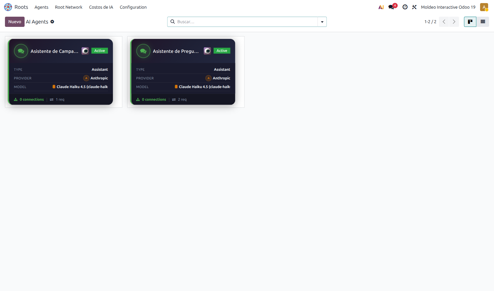 Los asistentes de IA, configurados en Roots